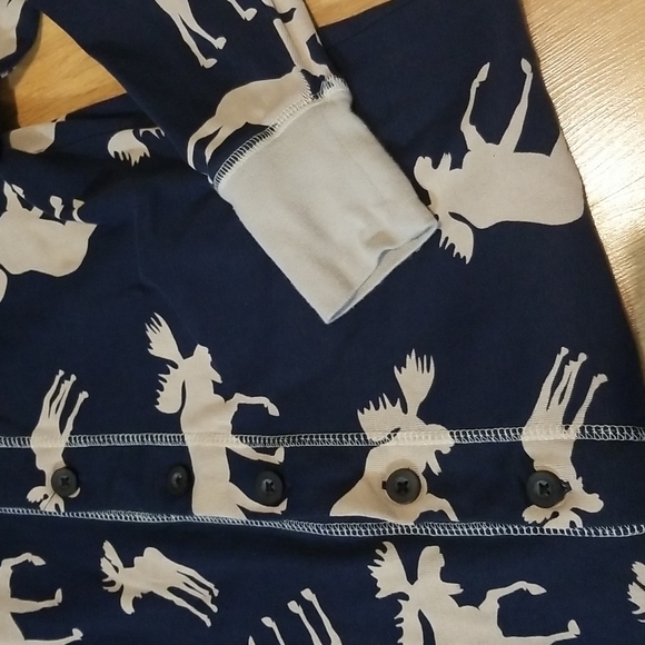 Lazy One blue moose print onesie mens/ unisex XS EUC - Picture 3 of 12